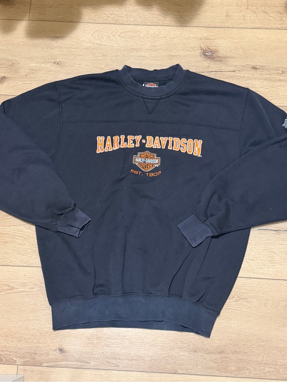 Vintage Harley-Davidson Embroidered Spell-Out Crewneck 🦅🔥
